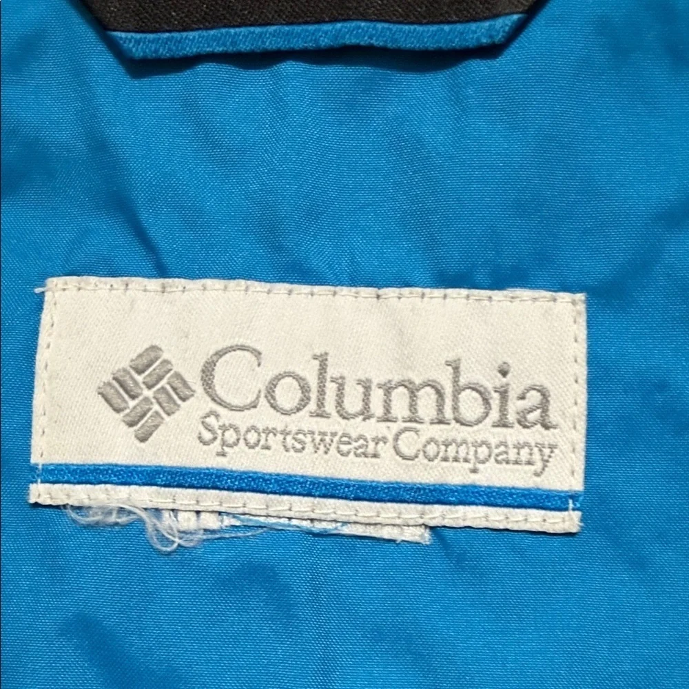 Columbia Blue & Black Omni Heat Waterproof Zip Jacket with Hood, Size 8
